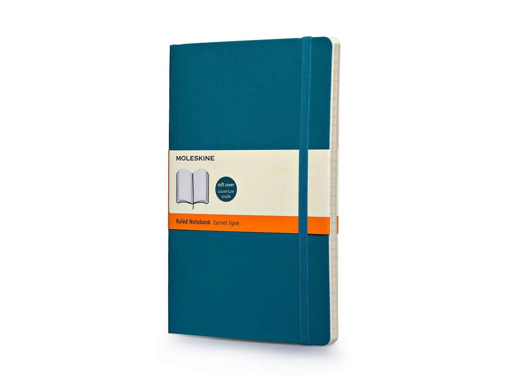 Записная книжка Moleskine Classic Soft (в линейку), Large (13х21см), бирюзовый