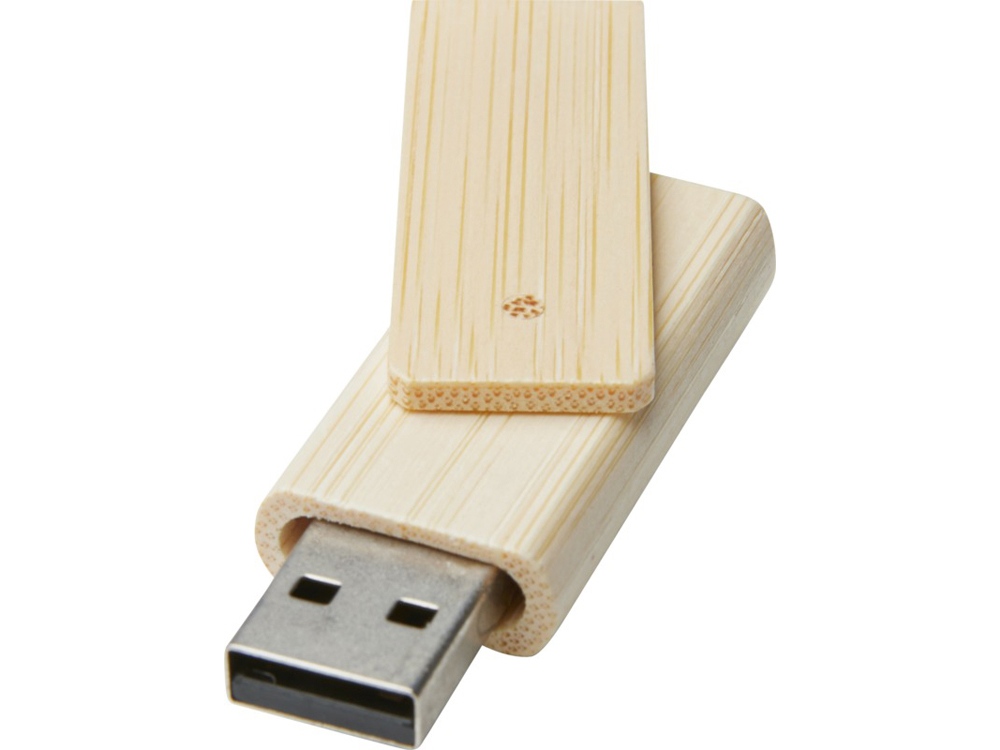 Rotate, USB-накопитель объемом 4 ГБ из бамбука, бежевый