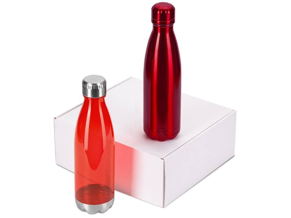 Подарочный набор из термобутылки и бутылки Bottle set, красный